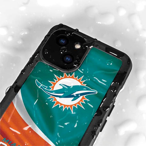 NFL Miami Dolphins iPhone 15 Plus Waterproof Case